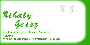 mihaly geisz business card