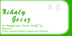 mihaly geisz business card